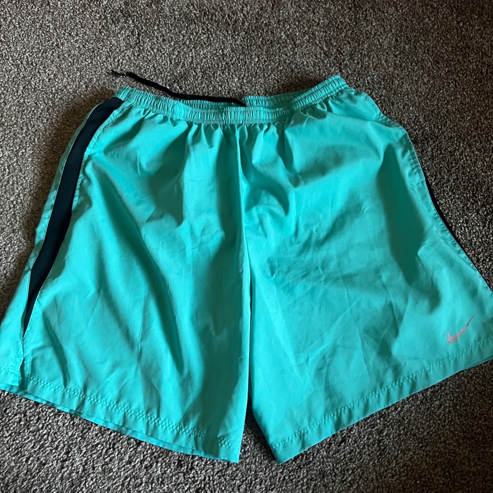 Nike Running Shorts Athletic Training Gym‎ Activewear Teal Black L 0119